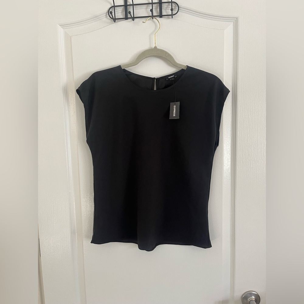 Express Women's Black Silk Top